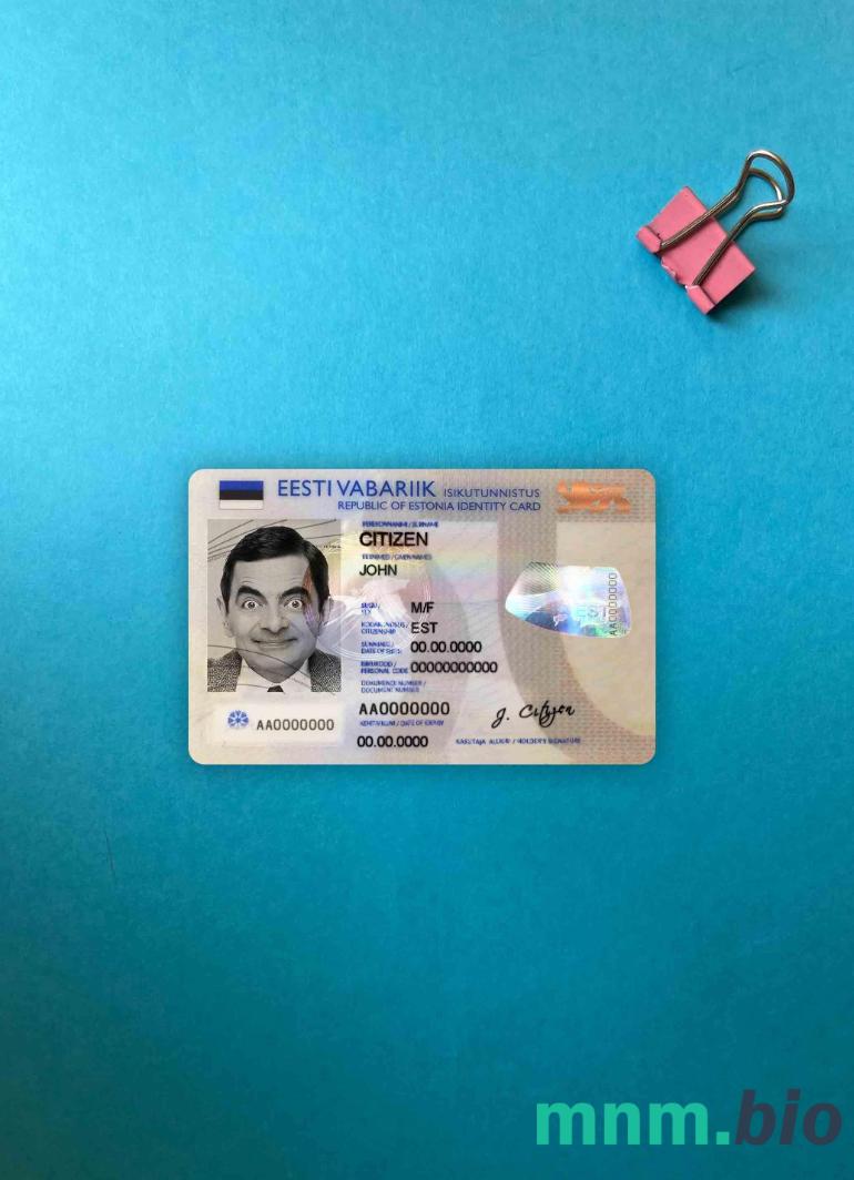 Estonia ID fotowygląd skan i fotorealistyczny snapshot, 2 w 1